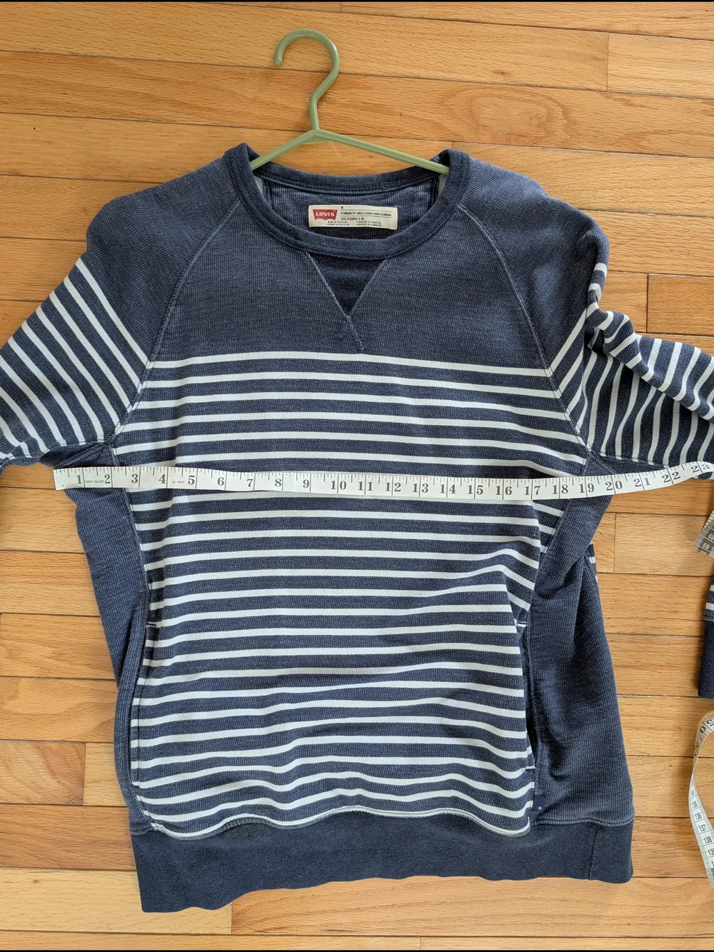 Levi's Navy and White Striped Crewneck Sweater - Picture 8 of 10